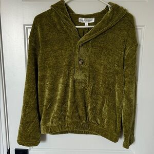 Chelsea & Theodore Textured Olive Cardigan